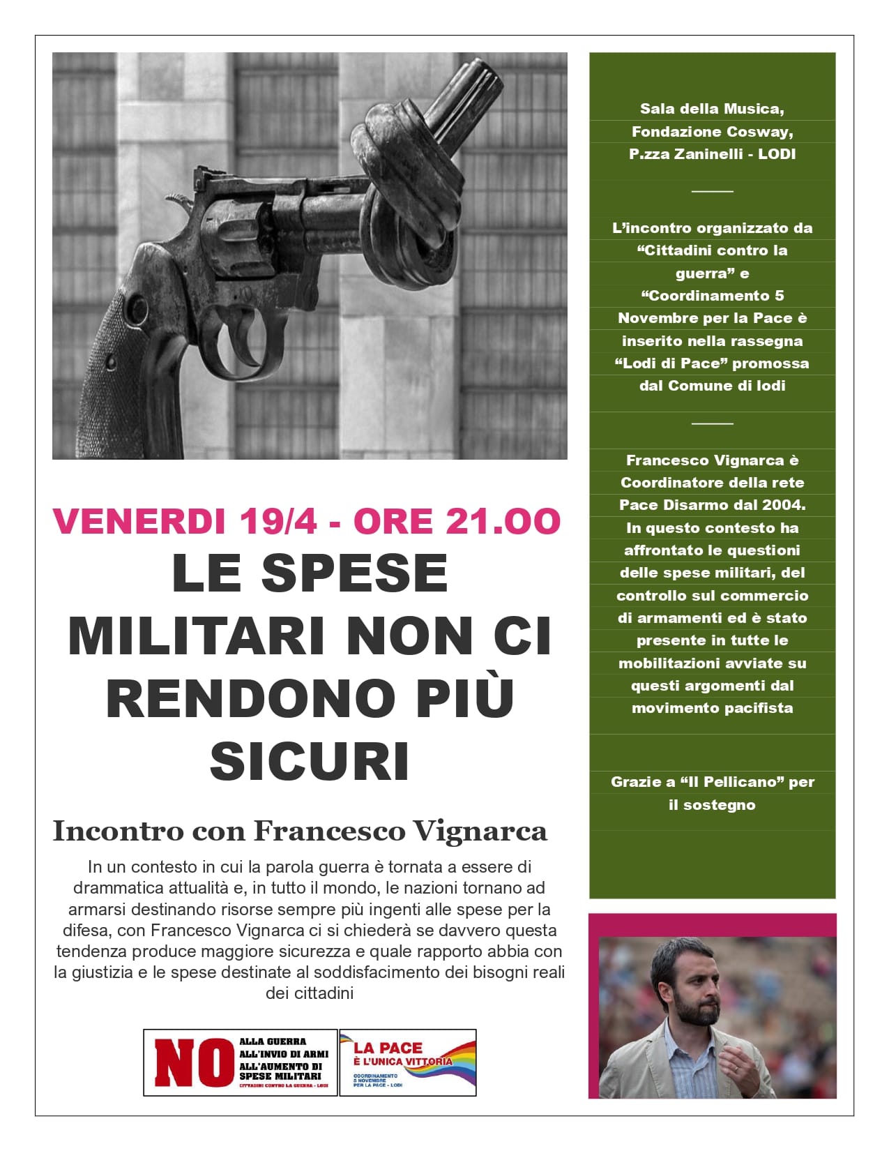 LE SPESE MILITARI NON CI RENDONO PIÙ SICURI